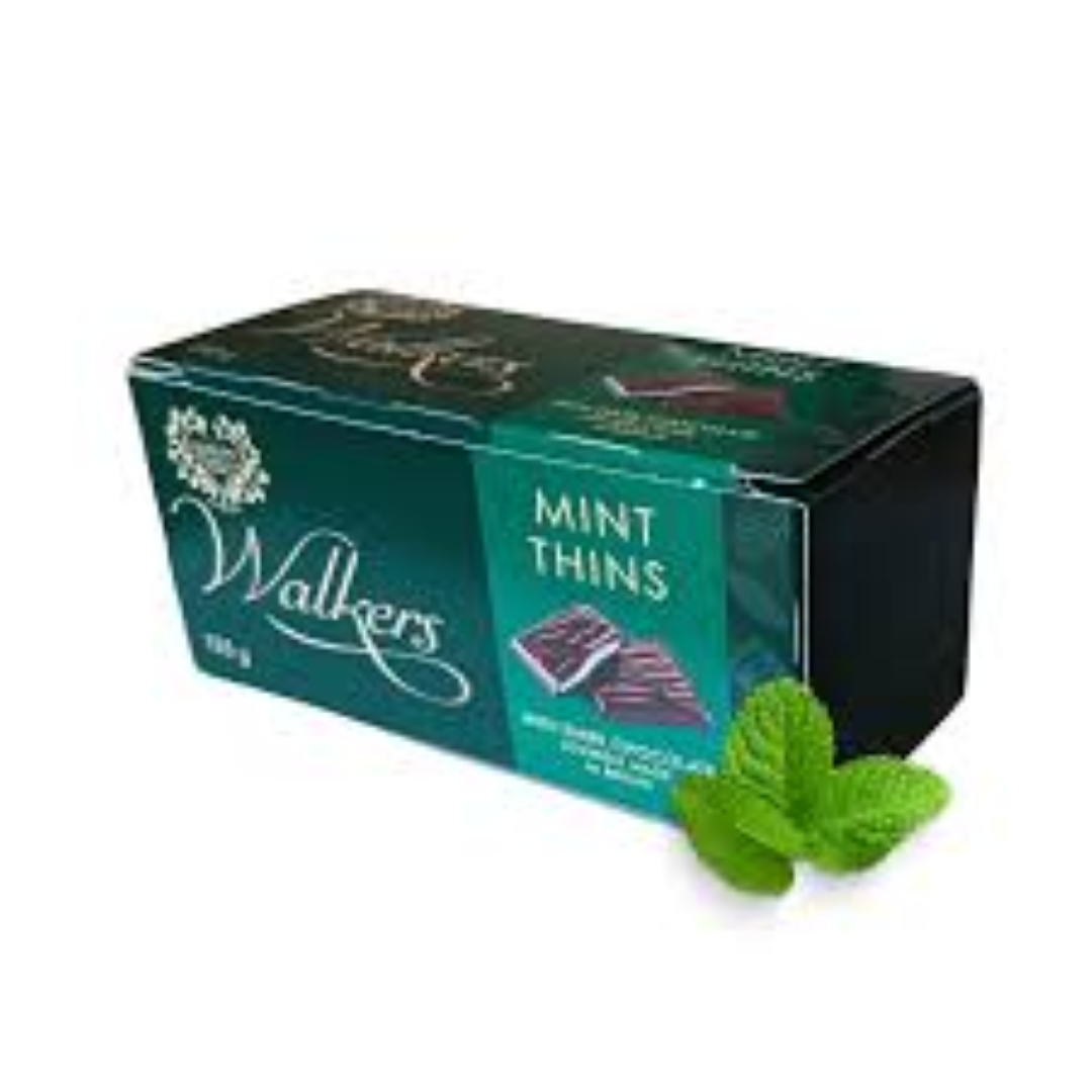 WALKERS MINT THINS DARK CHOCOLATE 135G
